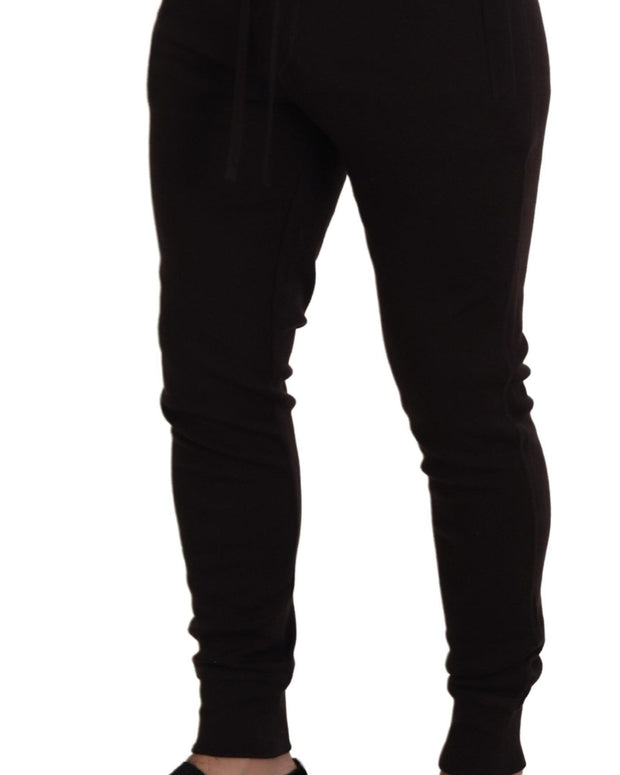 Brown Cashmere Trousers Bottoms Drawstring Pants