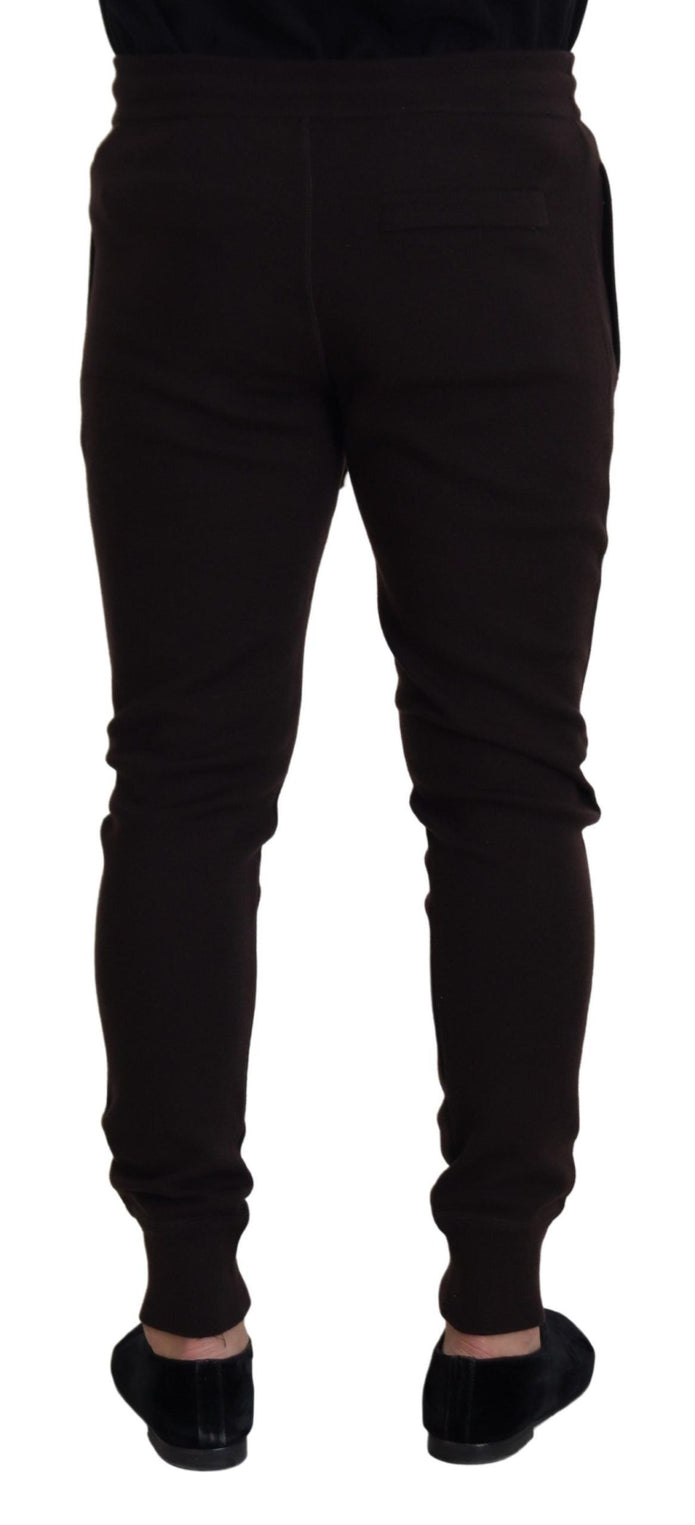 Brown Cashmere Trousers Bottoms Drawstring Pants