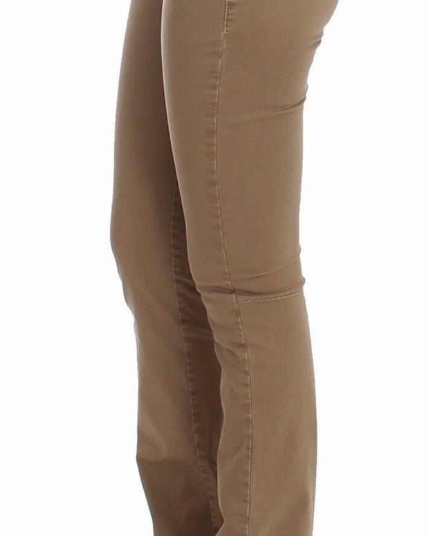 Chic Beige Straight Leg Fashion Jeans