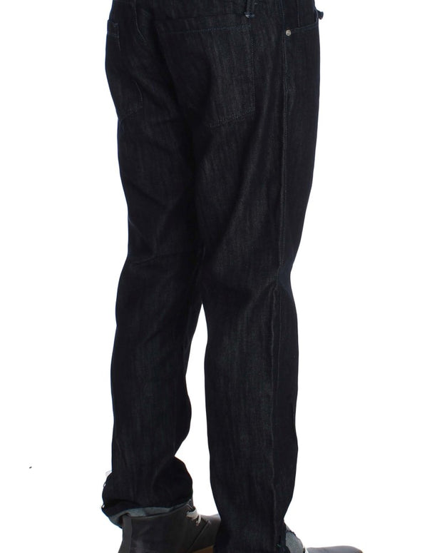 Blue Cotton Regular Straight Fit Jeans