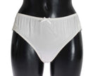 Elegant White Silk Blend Underwear