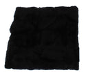 Chic Black Weasel Fur Hooded Scarf Wrap