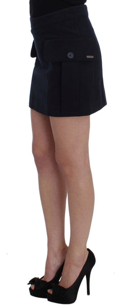 Chic Cotton Mini Skirt in Blue