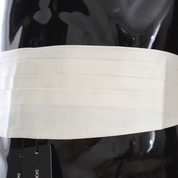 Exclusive White Silk Cummerbund