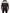 Black Leather Hooded Blouson Coat Jacket