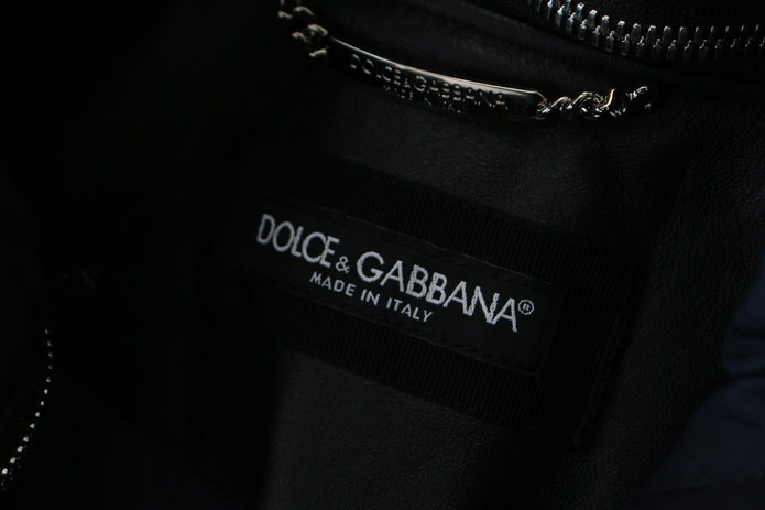 Black Polyester Hooded Blouson Coat Jacket