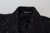 Black Wool Double Breasted Coat Men Jacket