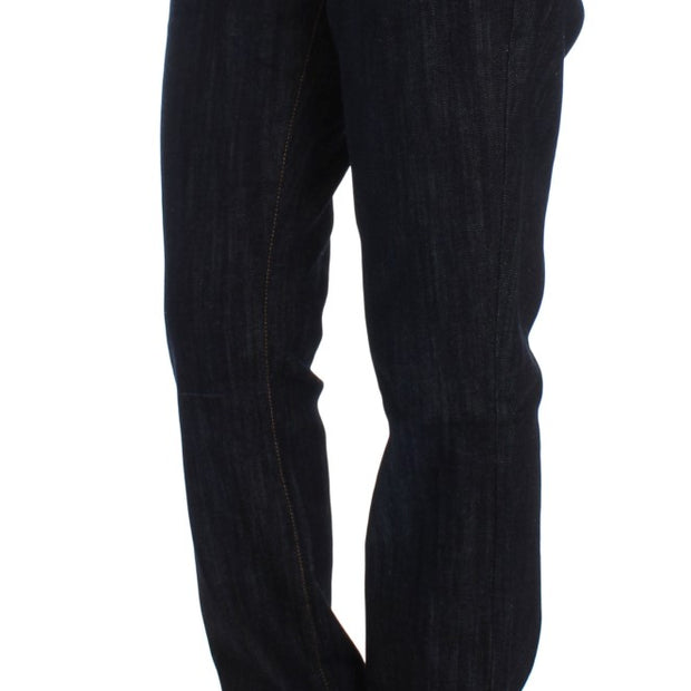 Chic Blue Straight Fit Designer Jeans