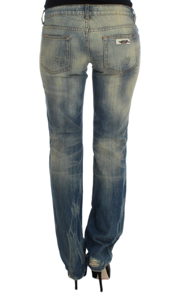 Elegant Slim Bootcut Blue Jeans