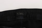 Sleek Slim Fit Designer Jeans in Classic Black