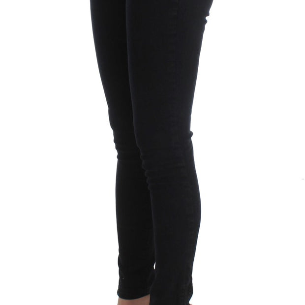 Sleek Black Slim Fit Designer Jeans