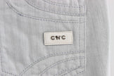 Chic Gray Slim Fit Designer Jeans