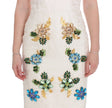 Elegant Floral Brocade Sheath Dress