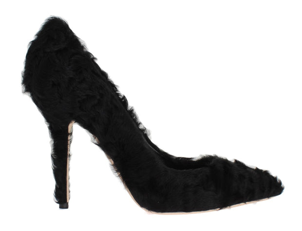 Elegant Pumps in Luxe Xiangao Fur Leather