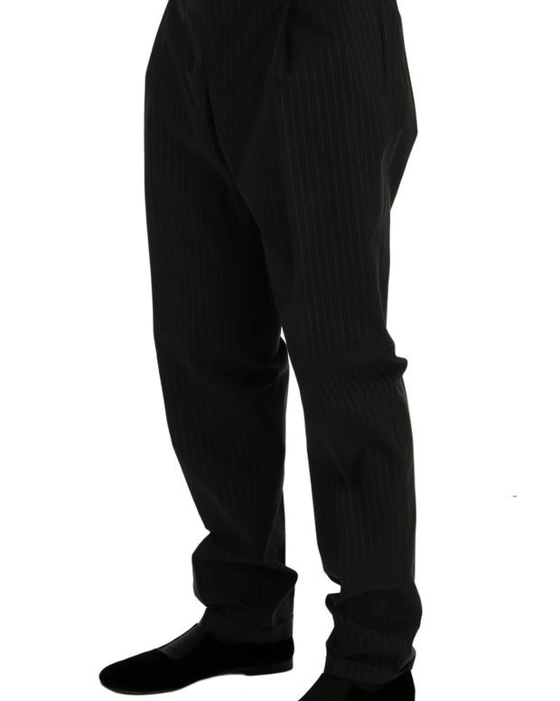 Blue Striped Cotton Dress Formal Pants
