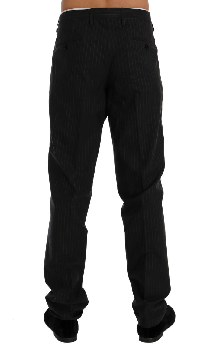 Blue Striped Cotton Dress Formal Pants