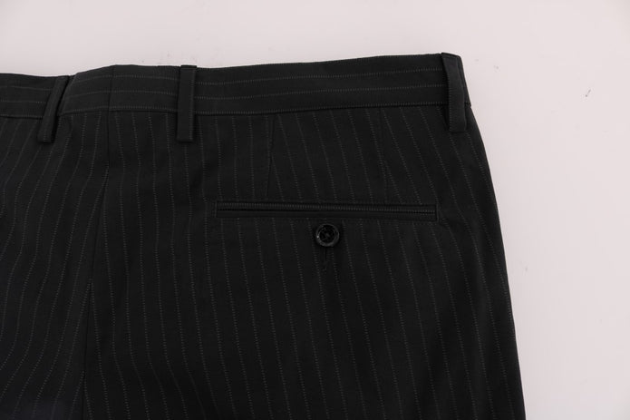Blue Striped Cotton Dress Formal Pants