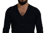 Blue Wool STAFF Down Cardigan Sweater