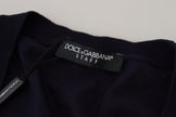 Blue Wool STAFF Down Cardigan Sweater