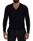 Blue Wool STAFF Down Cardigan Sweater