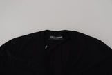 Black Wool Button Down Cardigan Sweater