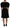 Black Leopard A-line Knee Length Dress