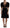 Black Leopard A-line Knee Length Dress