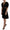 Black Leopard A-line Knee Length Dress