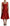 Red A-line Pleated Satin Silk Dress