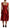 Red A-line Pleated Satin Silk Dress
