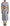 Blue Floral Applique Midi Viscose Dress