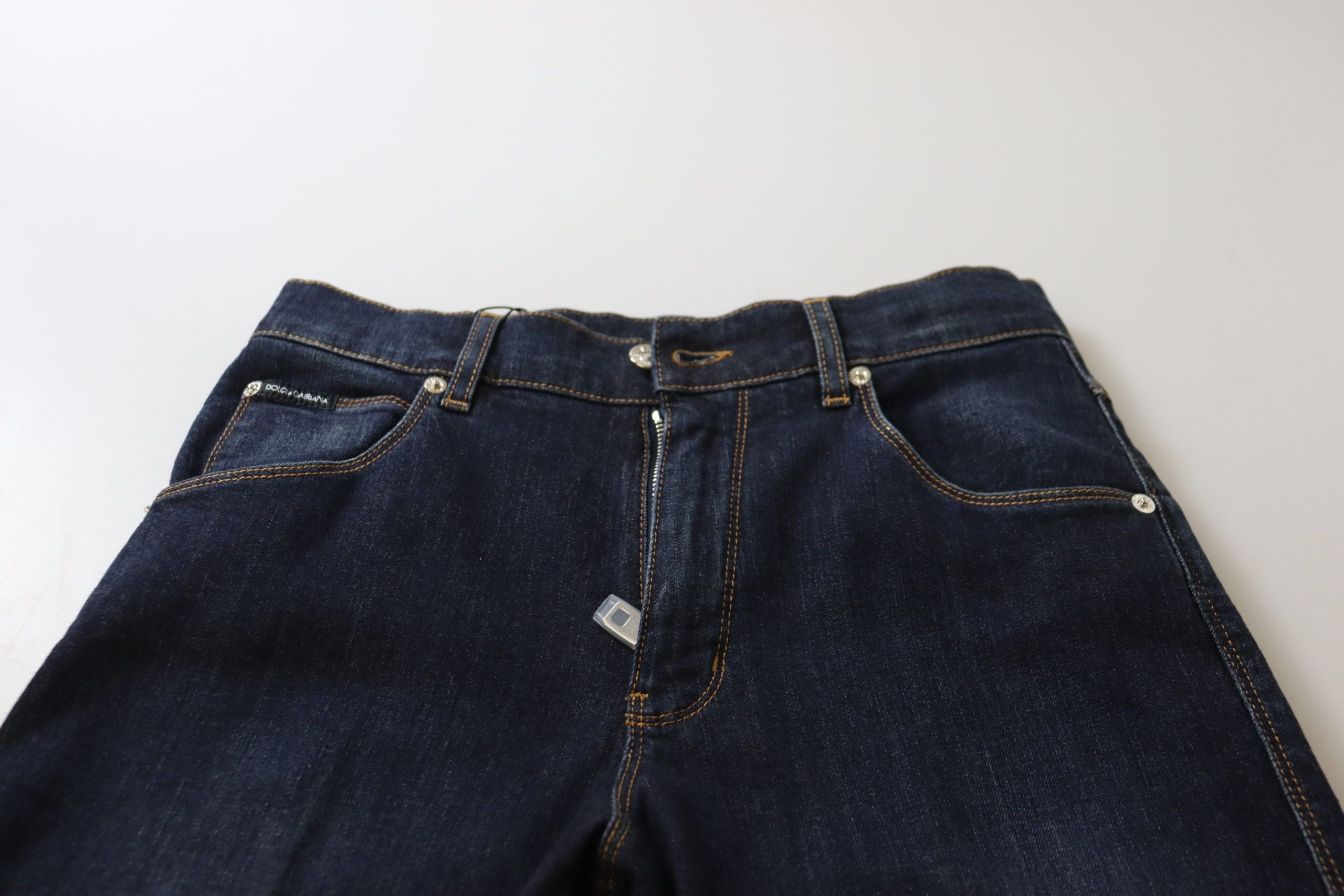 Blue Cotton High Waist Skinny Denim Jeans