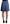 Blue Embellished Pleated Mini Skirt Wool