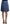 Blue Embellished Pleated Mini Skirt Wool
