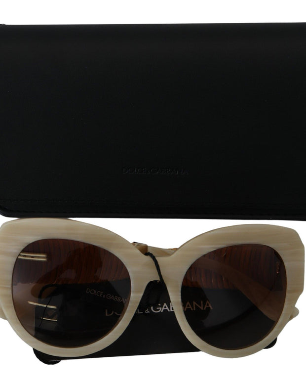 Beige Acetate Full Rim Brown Lense DG4294 Sunglasses