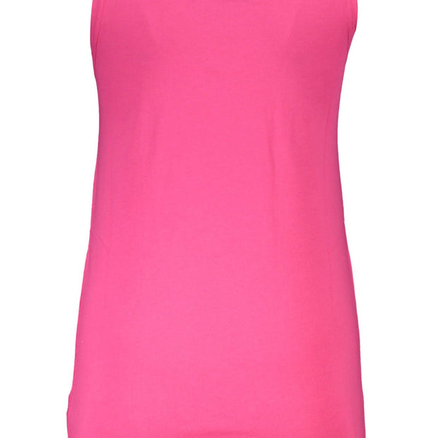 Pink Cotton Women Tank Top