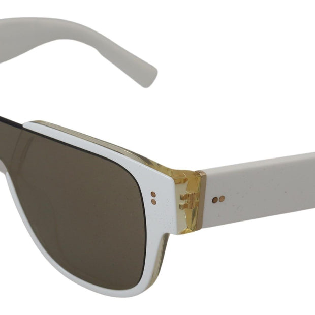 Elegant White Acetate Sunglasses for Women