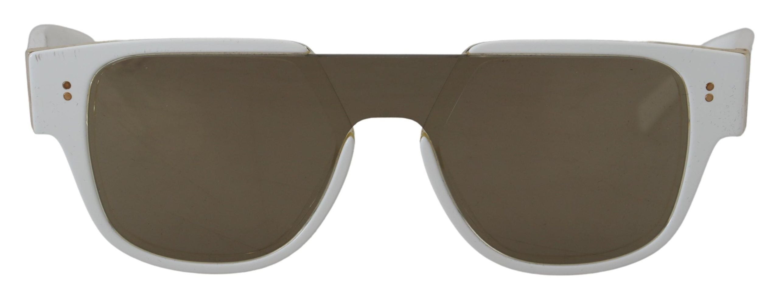 Elegant White Acetate Sunglasses for Women