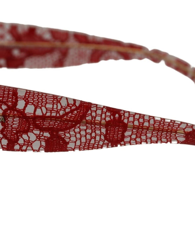 Red Lace Acetate Rectangle Shades  DG4231F  Sunglasses