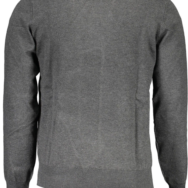 Gray Viscose Men Sweater