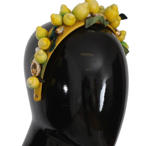 Exquisite Silk Crystal Lemon Headband Diadem