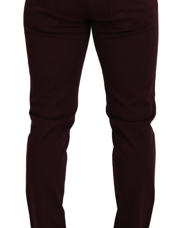 Bordeaux Cotton Stretch GOLD Denim Jeans