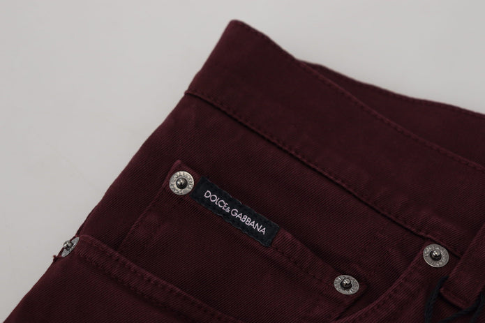Bordeaux Cotton Stretch GOLD Denim Jeans