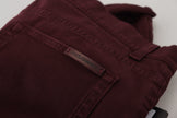Bordeaux Cotton Stretch GOLD Denim Jeans