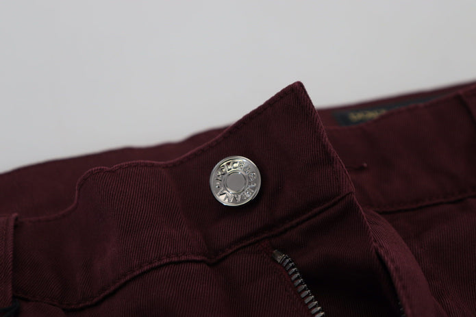 Bordeaux Cotton Stretch GOLD Denim Jeans