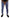 Blue Striped Silk Cotton Slim Trousers Pants