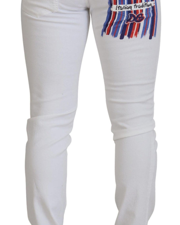 White Slim Skinny Stretch Cotton Denim Jeans