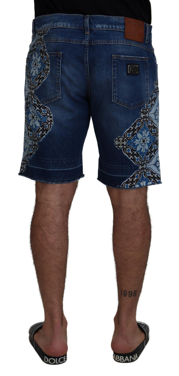 Elegant Slim Fit Denim Shorts