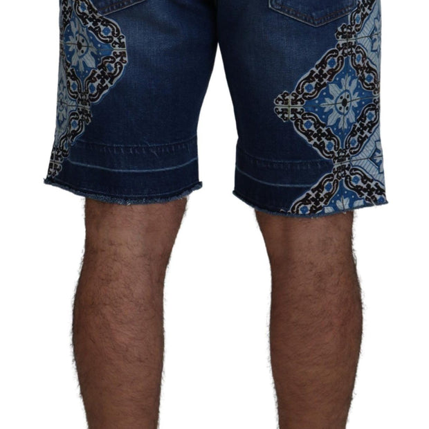 Elegant Slim Fit Denim Shorts