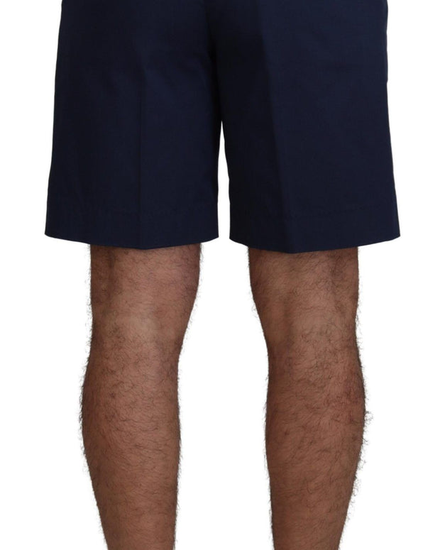 Blue Chinos Cotton Stretch Casual Shorts